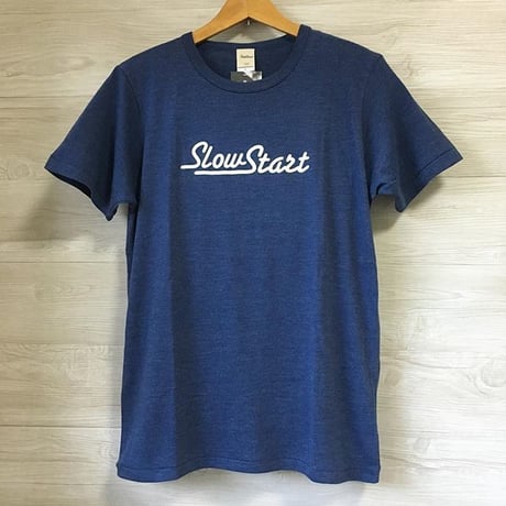 Slow Start ロゴTシャツ（ヴィンテージヘザーネイビー）