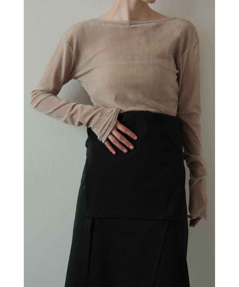 little suzie 2way Velvet Tulle Top ベロア