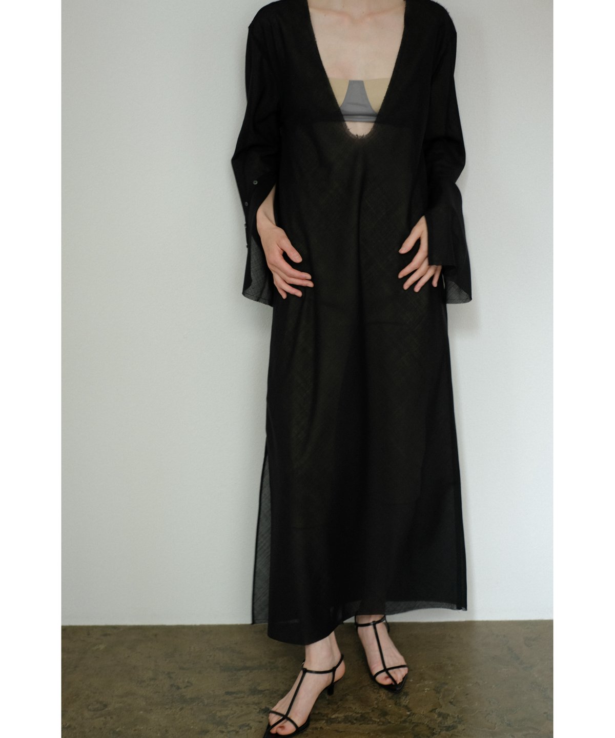 Wool Voile 2way Dress (ls32363D) | Little $uzie
