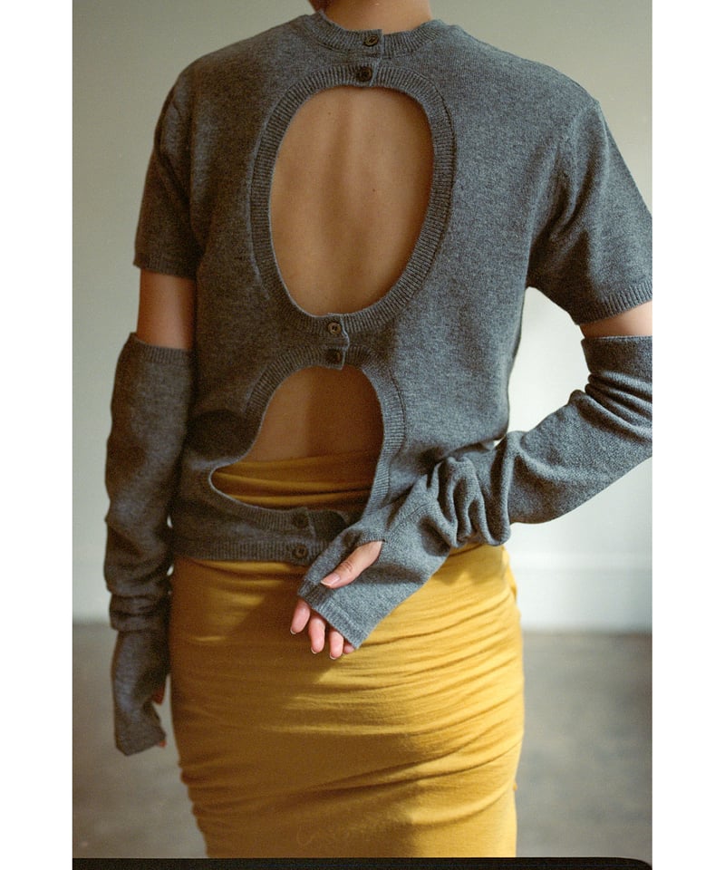 トップス Little$uzie Merino Wool Short Knit Extra Fine Merino Ribbed Half-Sleeve Short Sweater | UNIQLO US