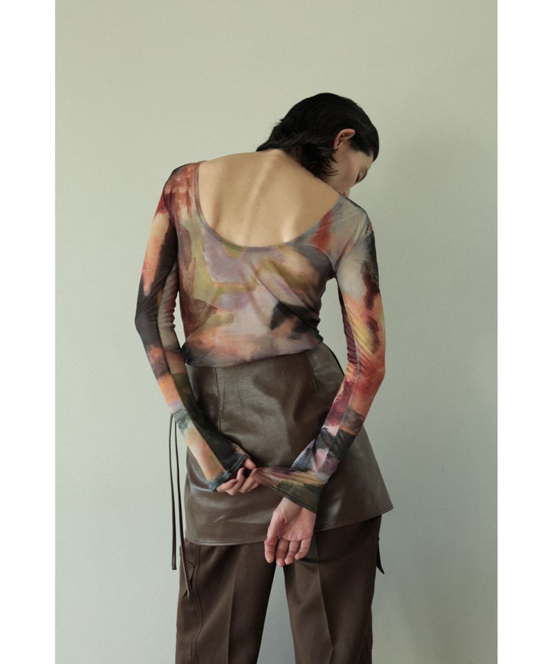 Vegan Leather Wrap Mini Skirt（ls34410S） | Littl 