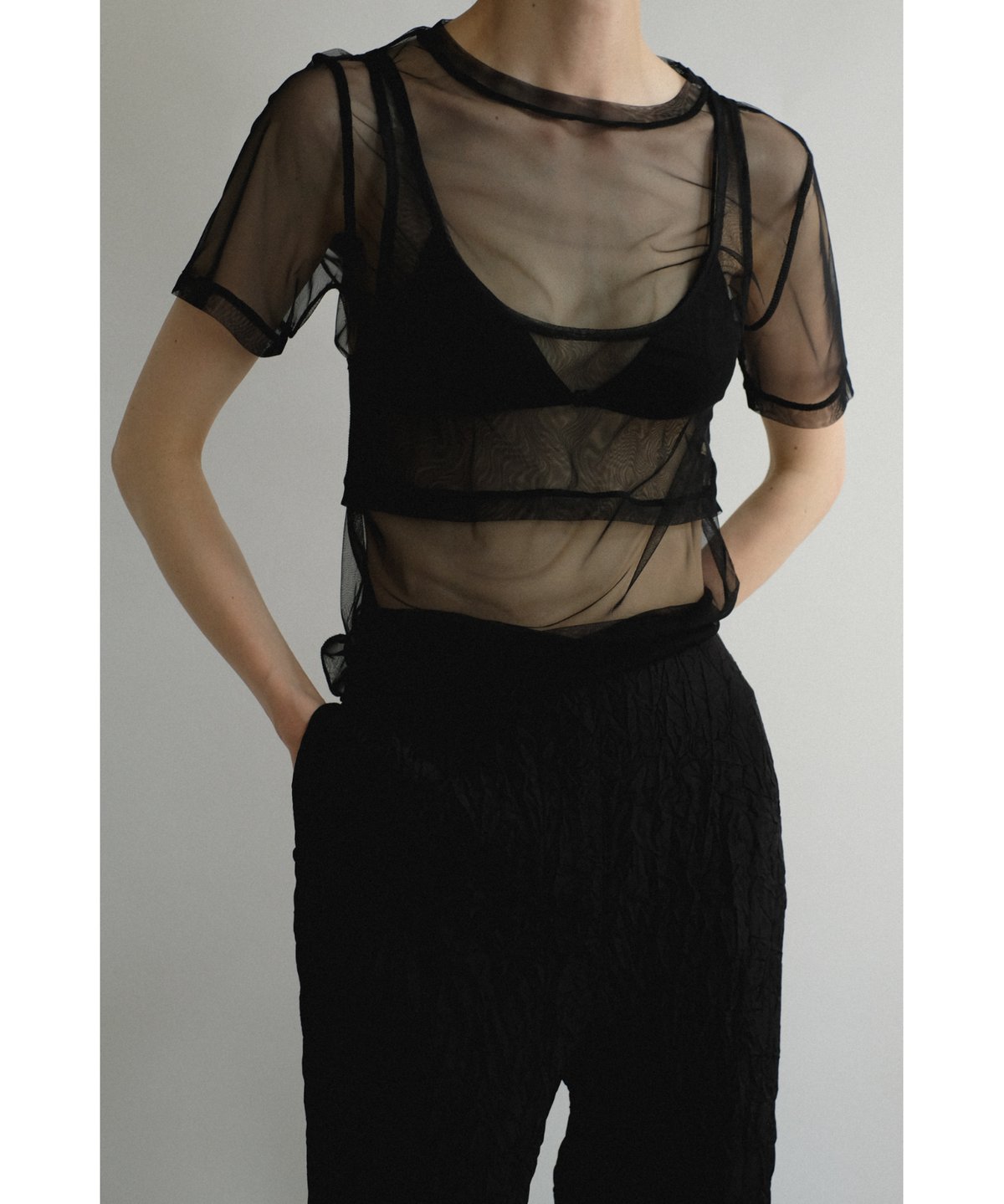 little $uzie Tulle Layered Tops シアー トップス - トップス 