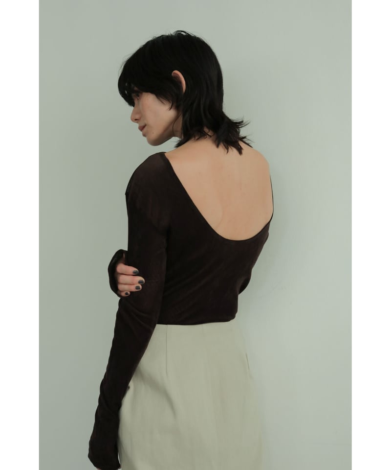 little suzie 2way Velvet Tulle Tops ベロア