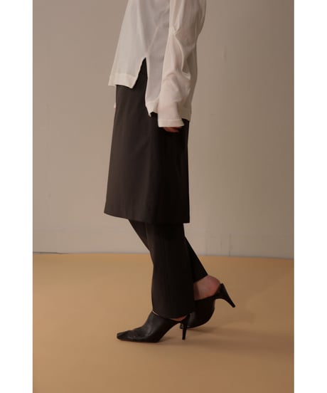 Stretch Wool Straight Fit Slit Trousers（ls34387P）