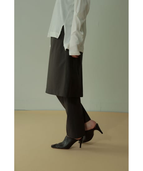 Stretch Wool Straight Fit Slit Trousers（ls34387P）