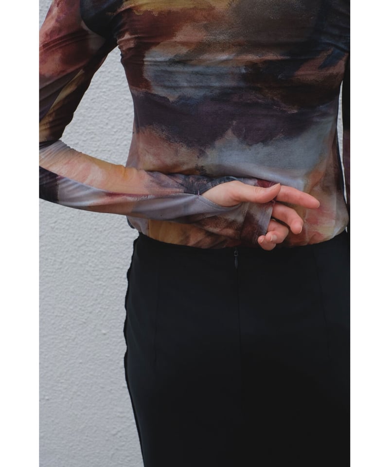 トップス Littlesuzie Abstract Painting Sheer High 2023 Fall｜Winter | little-suzie