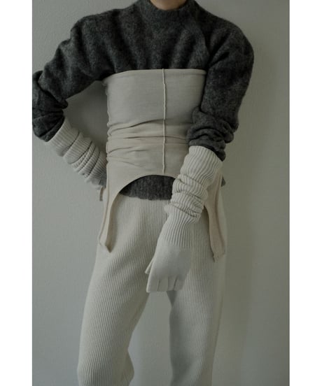 Raccoon Wool Mix Over Shoulder Knit（ls34400K）