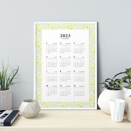 【無料プレゼント】2023年カレンダー／山野草（2023.1〜2023.12）A3サイズ