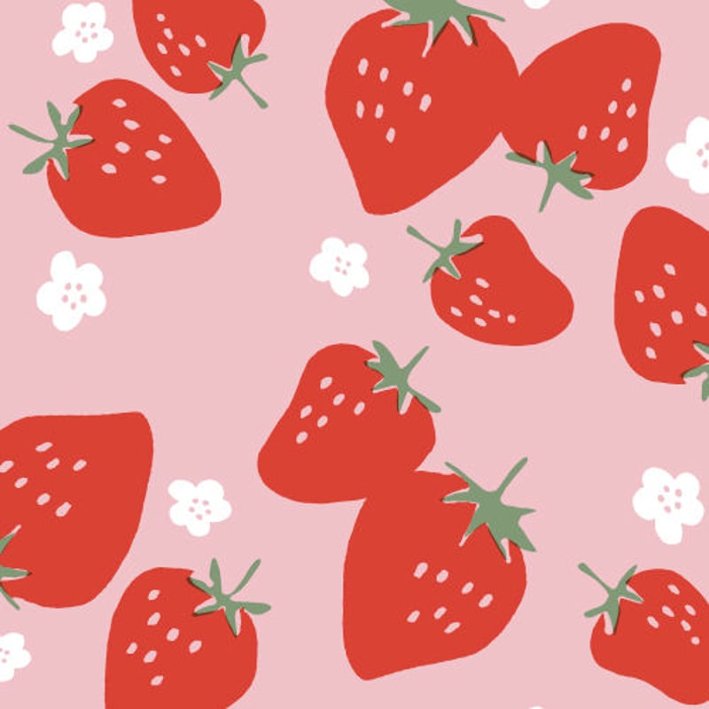 レトロポップ和柄素材】いちご | JAPANESE MON + iuen