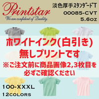Printstar プリントスター　淡色カラーTシャツ 00085-CVT【本体代+プリント代】