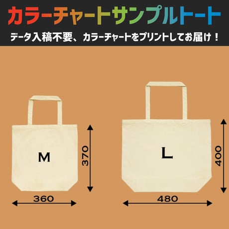 【データ入稿不要】カラーチャートサンプルトート　Printstar 00778-TCC 【ネコポス便送料込み】