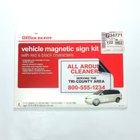 Office DEPOT vehicle magnetic sign kit