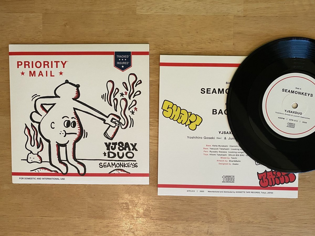 YJSAXDUO『SEAMONKEYS』7inc VINYL | Gossette Tape