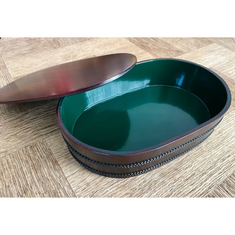 SHIZUKU】バチ桶 本漆塗り(中緑色) 捻り箍 | フィッシングショップ