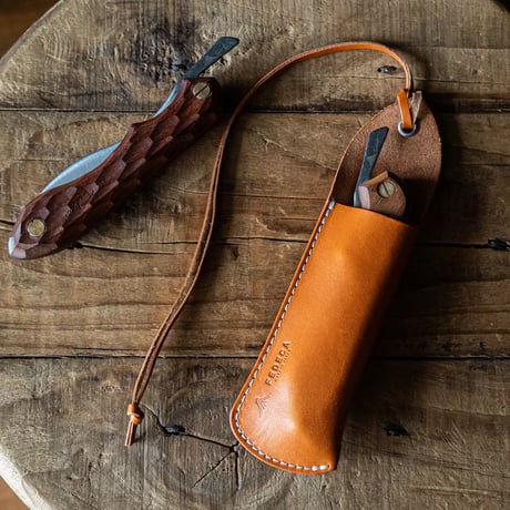 FEDECA（フェデカ） ナイフレザーケース(折畳用) キャメル