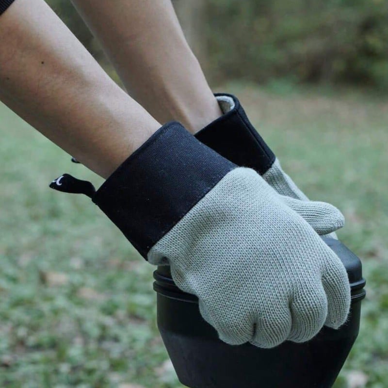 muraco（ムラコ）DOUBLE KNIT GLOVES GREY/BLACK | CLIM...