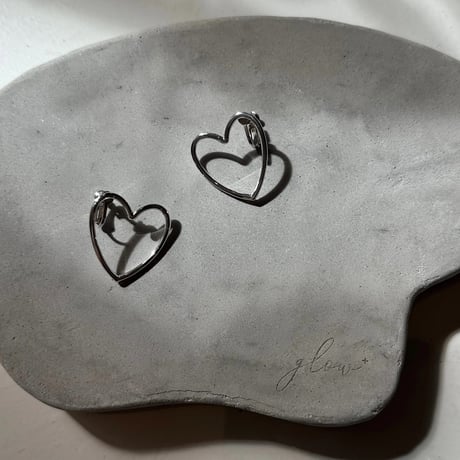 frame of heart earring_silver925