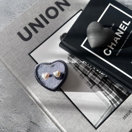 mabe pearl heart pierce_silver925