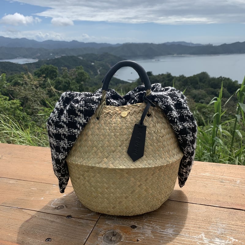 TOAST BAG LARGE TWEED BLACK