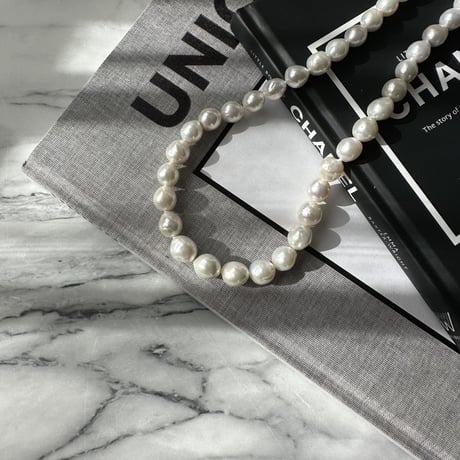 semi baroque pearl necklace