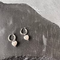 matte heart hoop pierce