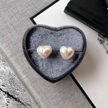 mabe pearl heart pierce_silver925