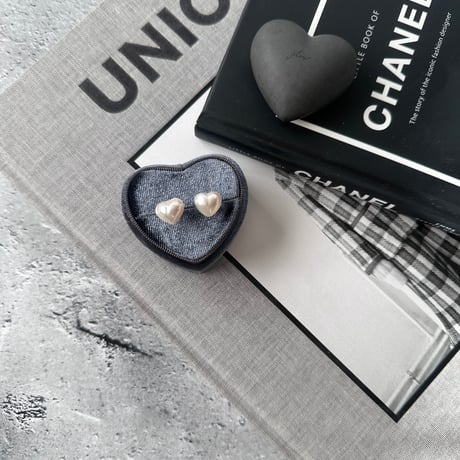 mabe pearl heart pierce_silver925