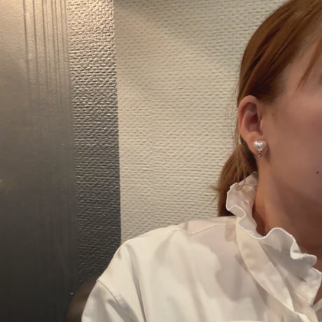 mabe pearl heart pierce_silver925
