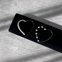 asymmetry heart hoop pierce_gold