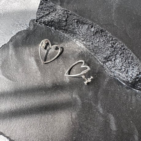 frame of heart earring_silver925