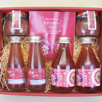 ●中まで赤〜いりんごジャム 100g╳2 ●中まで赤〜いりんごジュース 小瓶180ml╳2 ●ゆめひみこ100ml╳2