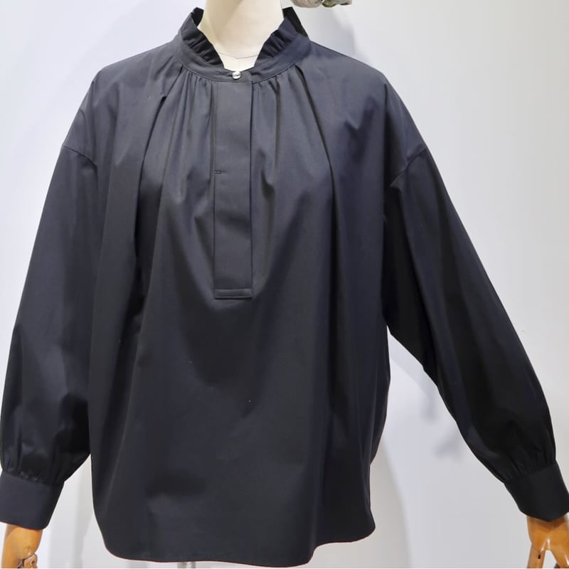 CHAW25-5003 DOUBLE STAND COLLAR BLOUSE | SI ET