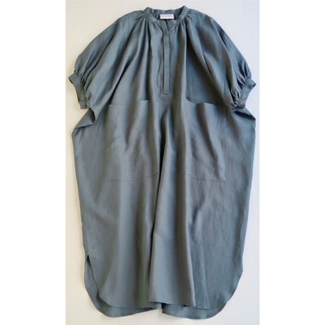 CHSS23-4603B  BAND COLLAR TUNIC DRESS