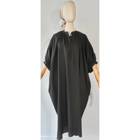 CHSS24-4703BBSL  BAND COLLAR TUNIC DRESS