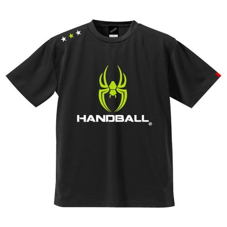 REAL SPIDERハンドボールTシャツ SP-T06   ブラック×ネオングリーン
