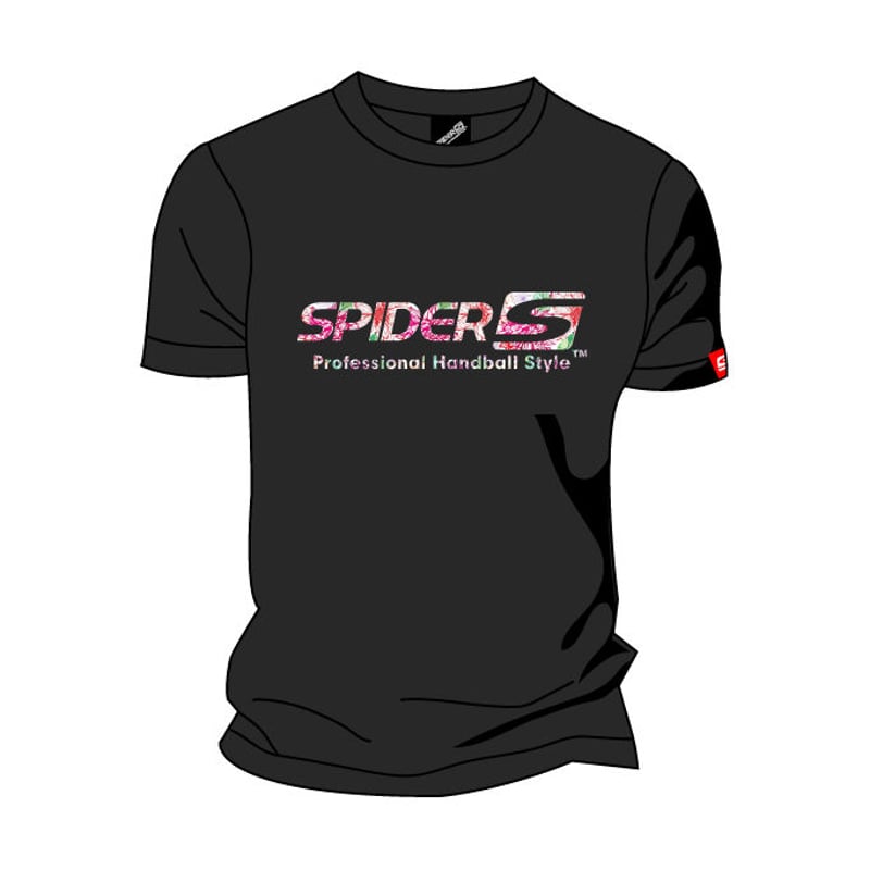 SPIDERハンドボールTシャツ SP-T08 ブラック×フラワーB | SPIDER