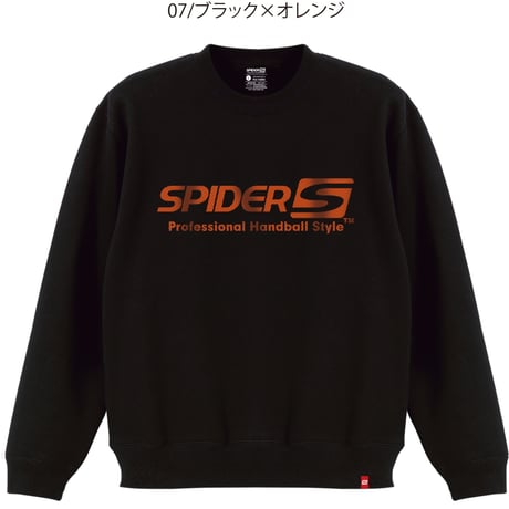 SPIDERハンドボールスウェットシャツ（裏起毛）数量限定SP-UKSS-01/ブラック