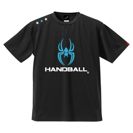 REAL SPIDERハンドボールTシャツ SP-T06   ブラック×サファイアブルー