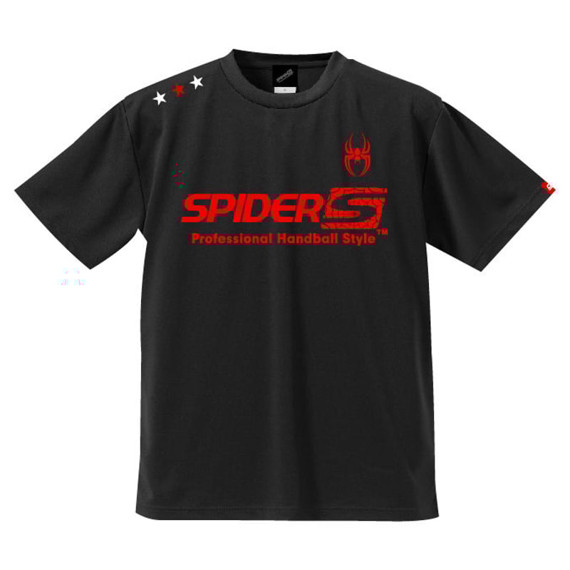 REAL SPIDERハンドボールTシャツ SP-T03 ブラック×レッド | SPIDE