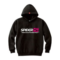 SPIDERハンドボールフーデッドパーカ SP-SPW01  ブラック×ホワイト×ネオンピンク