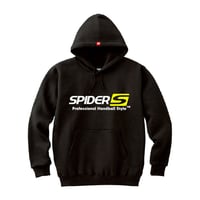 SPIDERハンドボールフーデッドパーカ SP-SPW01  ブラック×ホワイト×ネオンイエロー