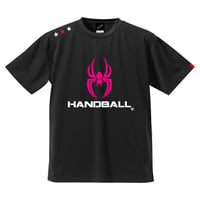 REAL SPIDERハンドボールTシャツ SP-T06   ブラック×ネオンピンク