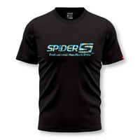 SPIDERハンドボールTシャツ SP-T26   ブラック×ハイビスカス A
