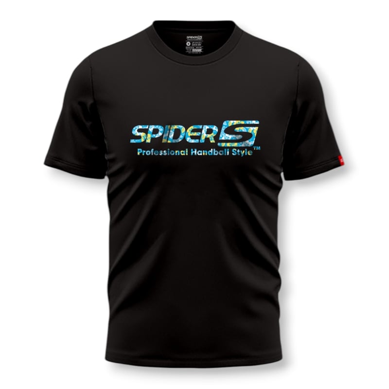 SPIDERハンドボールTシャツ SP-T26 ブラック×ハイビスカス A | SPIDE