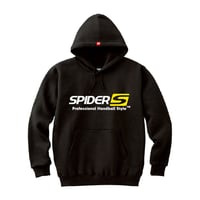 SPIDERハンドボールフーデッドパーカ SP-SPW01  ブラック×ホワイト×イエロー