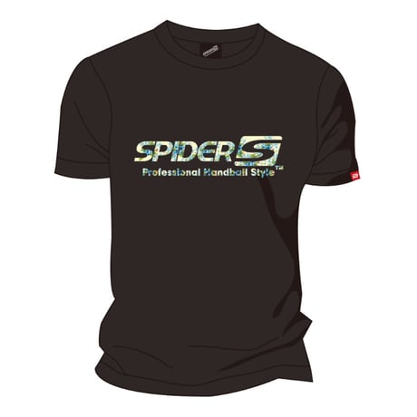SPIDERハンドボールTシャツ SP-T08   ブラック×フラワーA