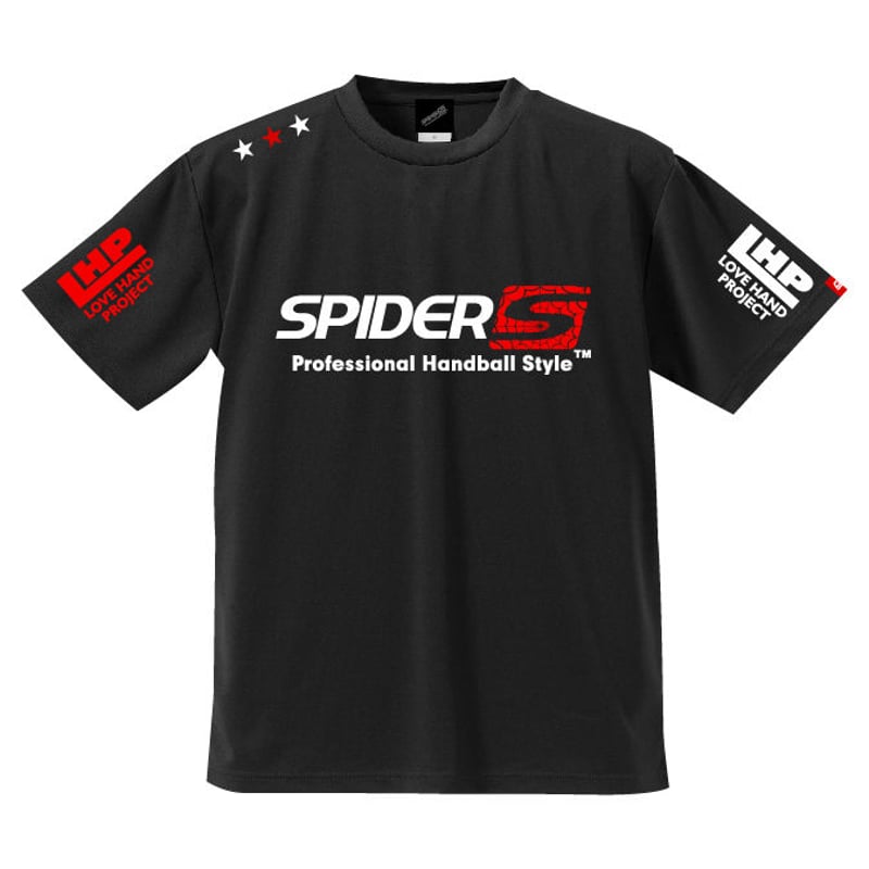 REAL SPIDERハンドボールTシャツ SP-T02 ブラック×レッド | SPID