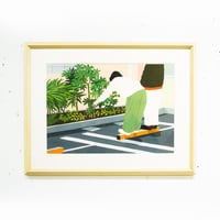 堀井美沙子 ジークレー作品『parking』（額込）