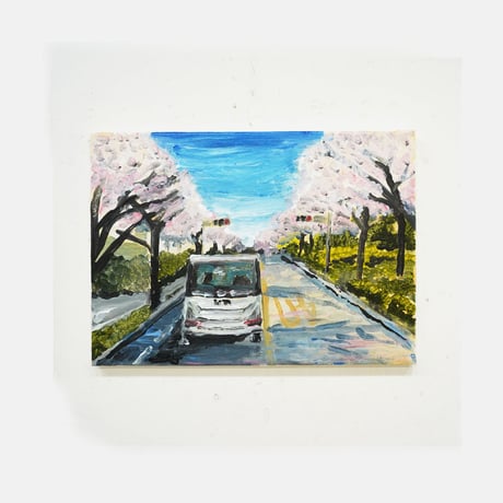 村上明 原画作品『近所の桜並木』