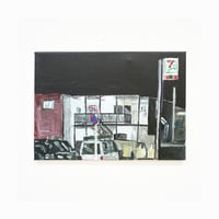 村上明 原画作品『夜のアパート』